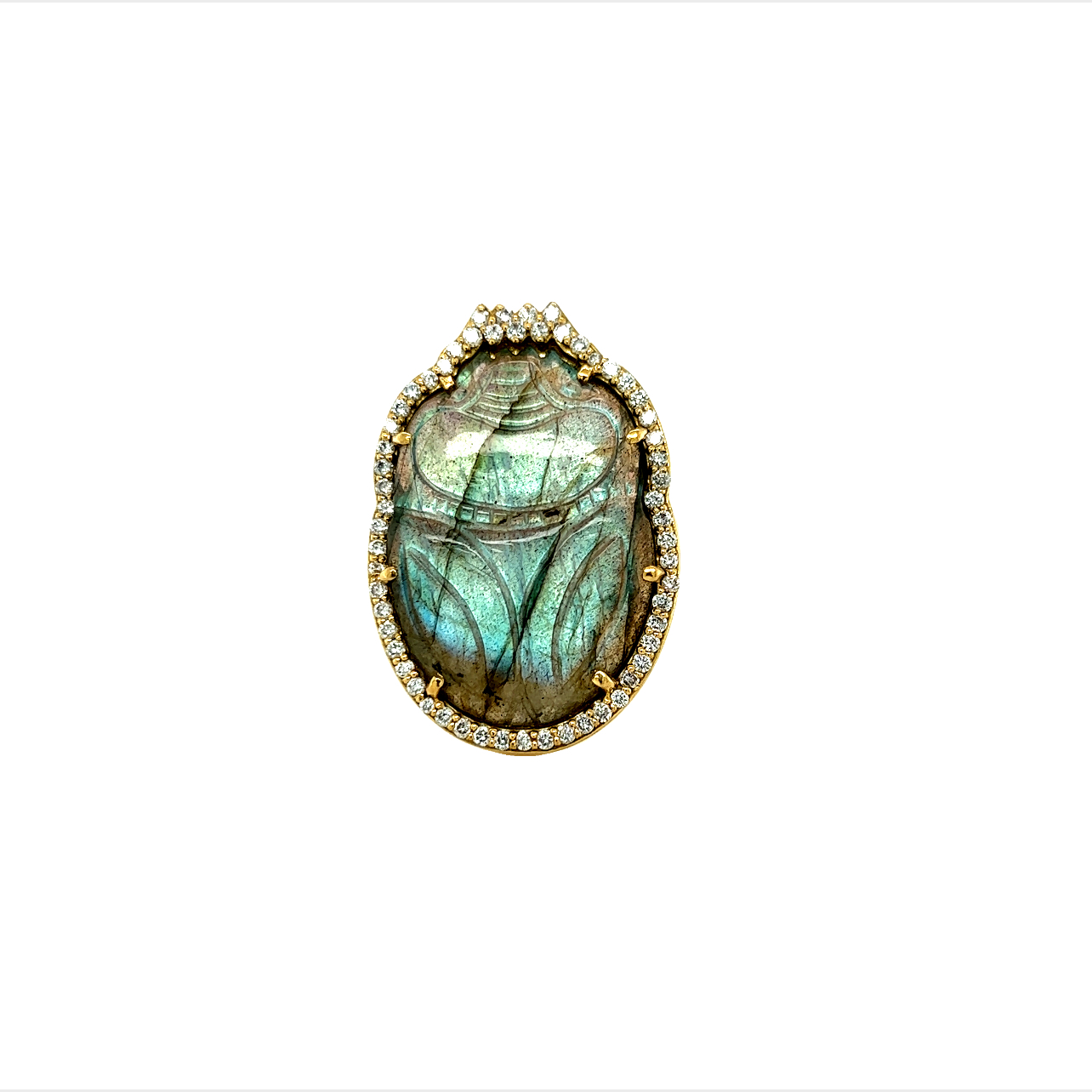 Featured image for “Exquisite Labradorite Scarab Ring”
