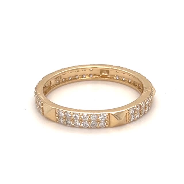 Featured image for “Pave diamond Pyramid Stackable Ring”