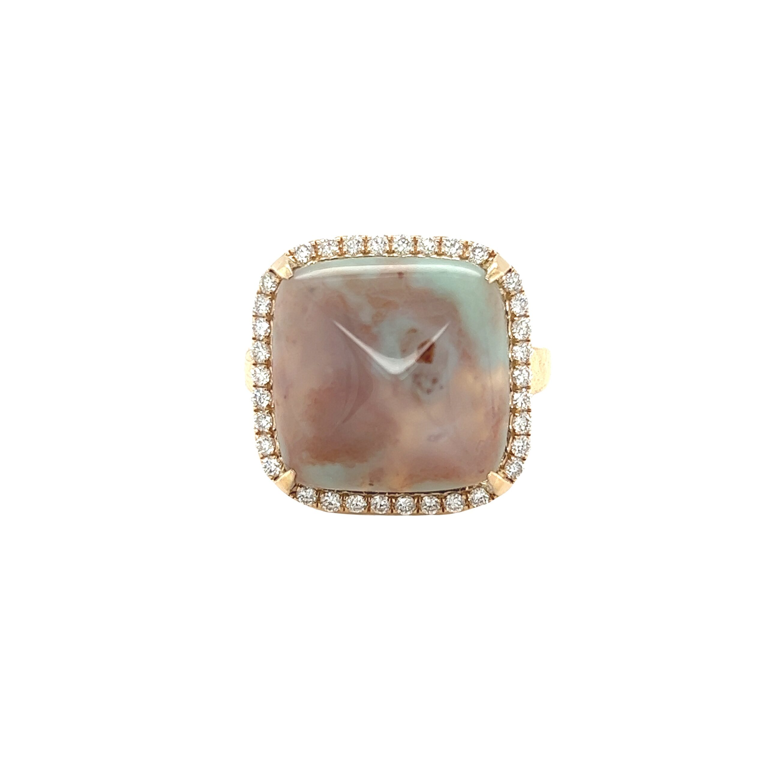 Featured image for “One of a kind Square Aquaphrase Ring”