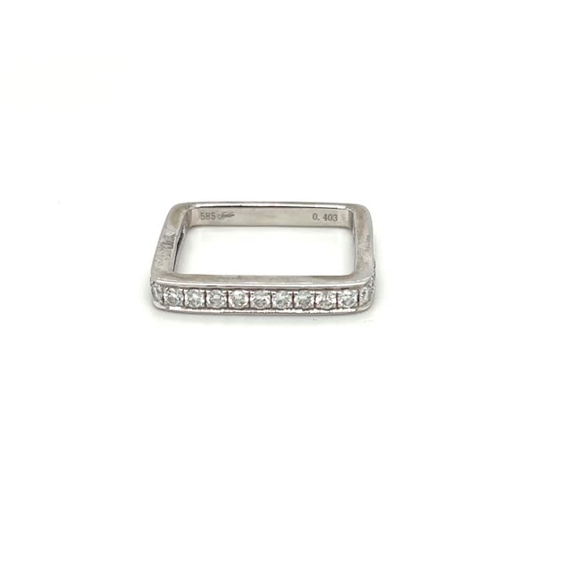 Featured image for “White Single Square Stackable Ring”