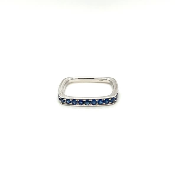Featured image for “Square Sapphire Stackable Ring”