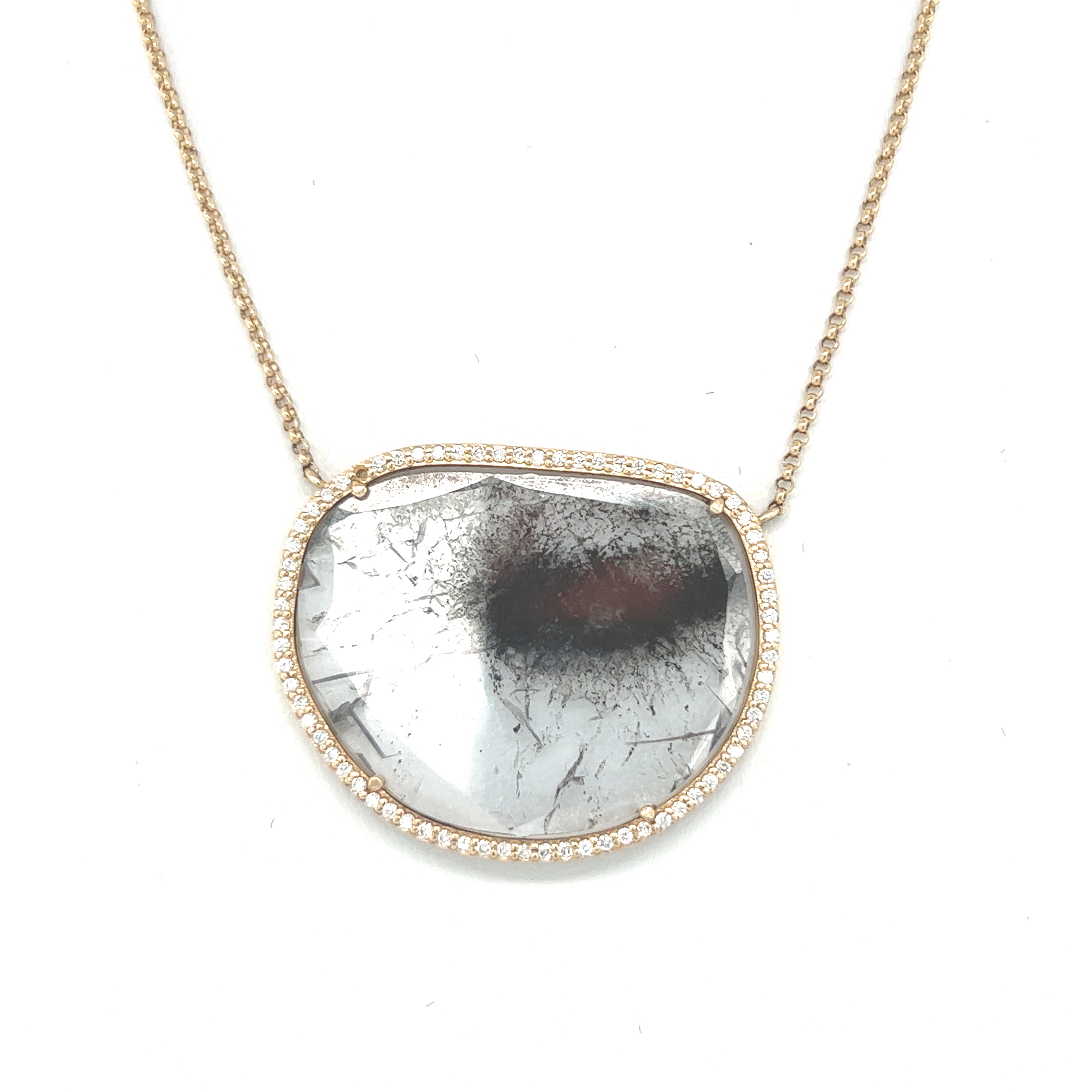Featured image for “Large Embellished Champagne Diamond Slice”