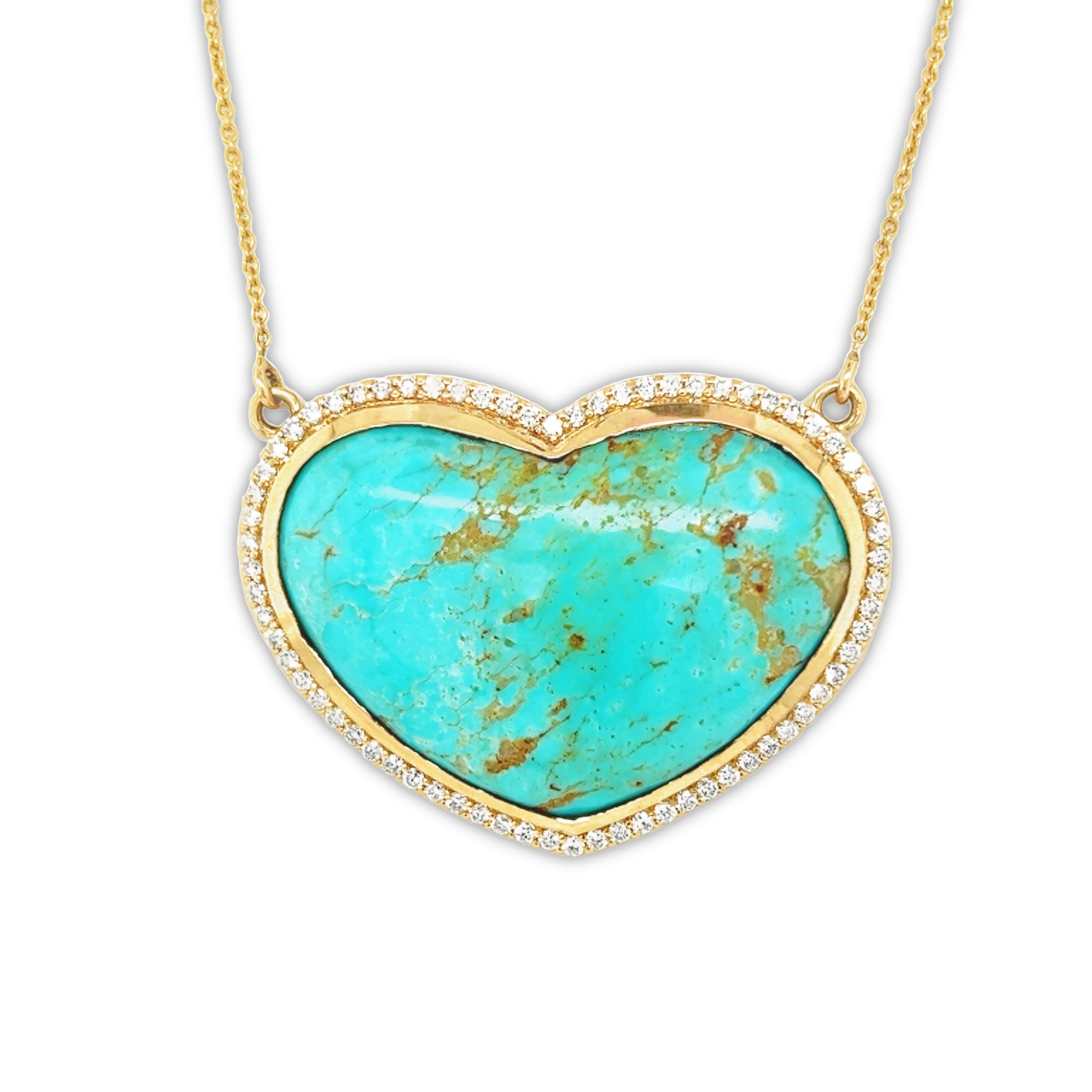 Featured image for “Statement Diamond  Bezeled Heart Necklace”