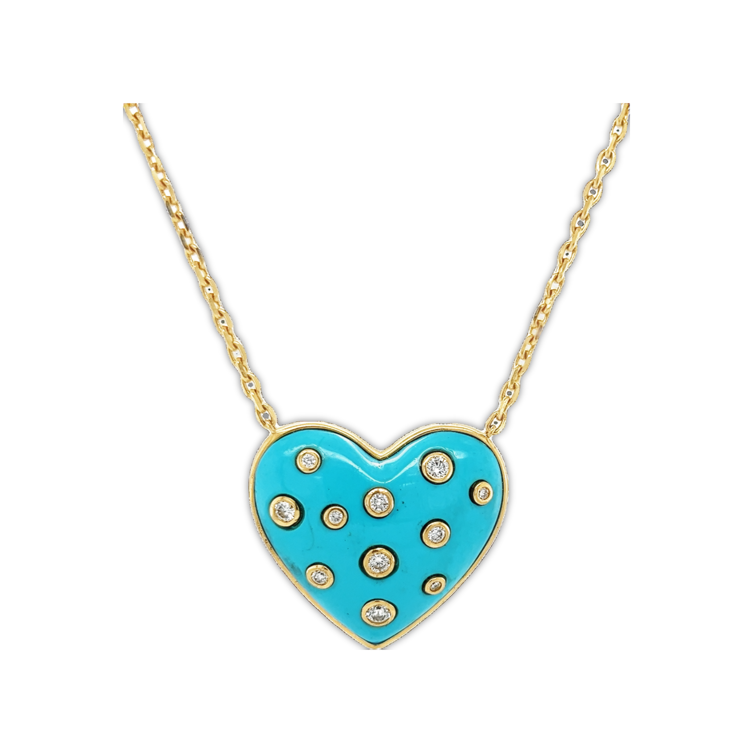 Featured image for “Diamond Embellished Turquoise Heart”