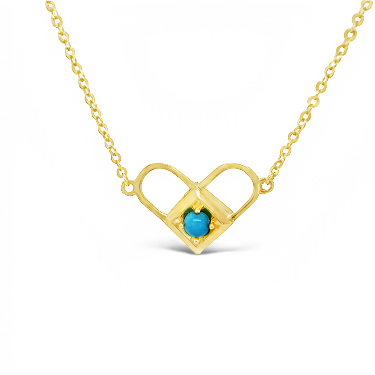 Featured image for “Turquoise Reversible Locket/Heart Necklace”