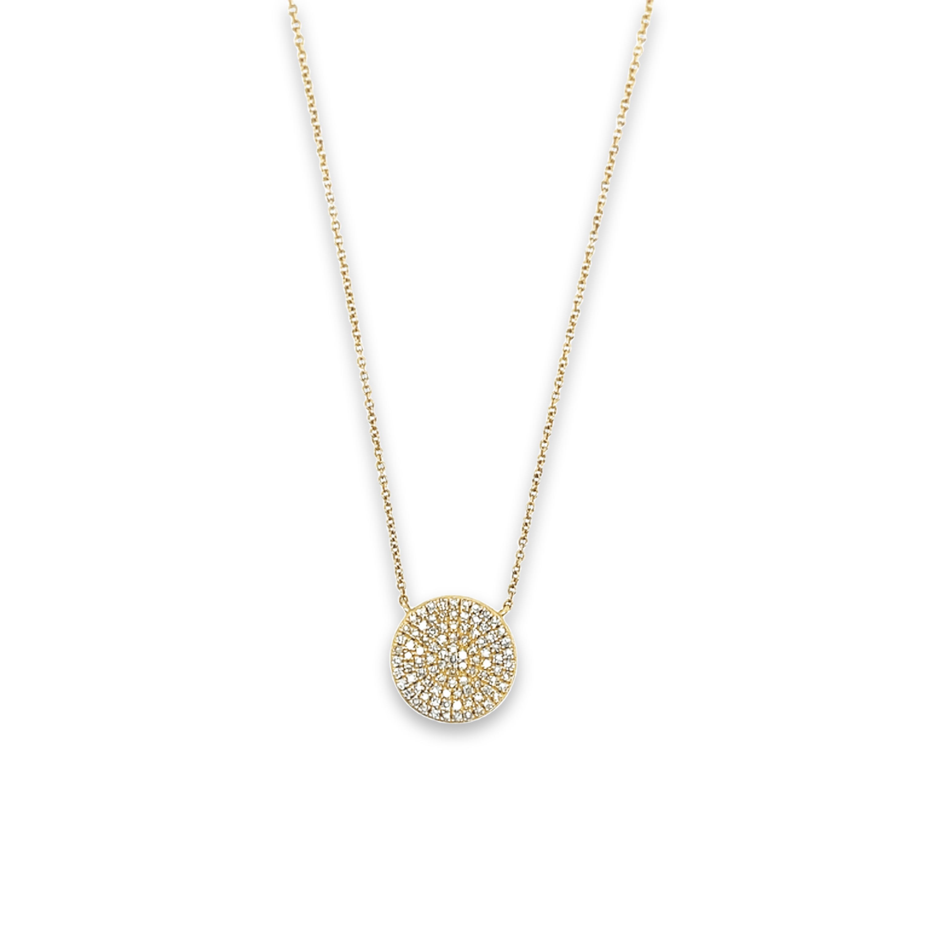 Featured image for “Pave Diamond Disc Necklace”