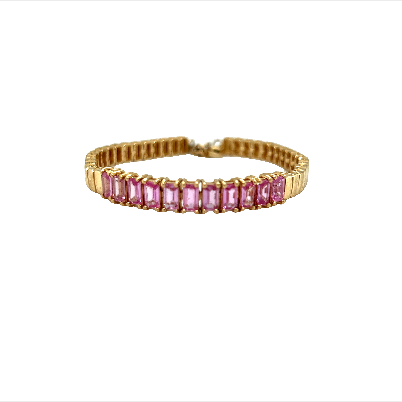Featured image for “Pink Sapphire Baguette Bracelet”