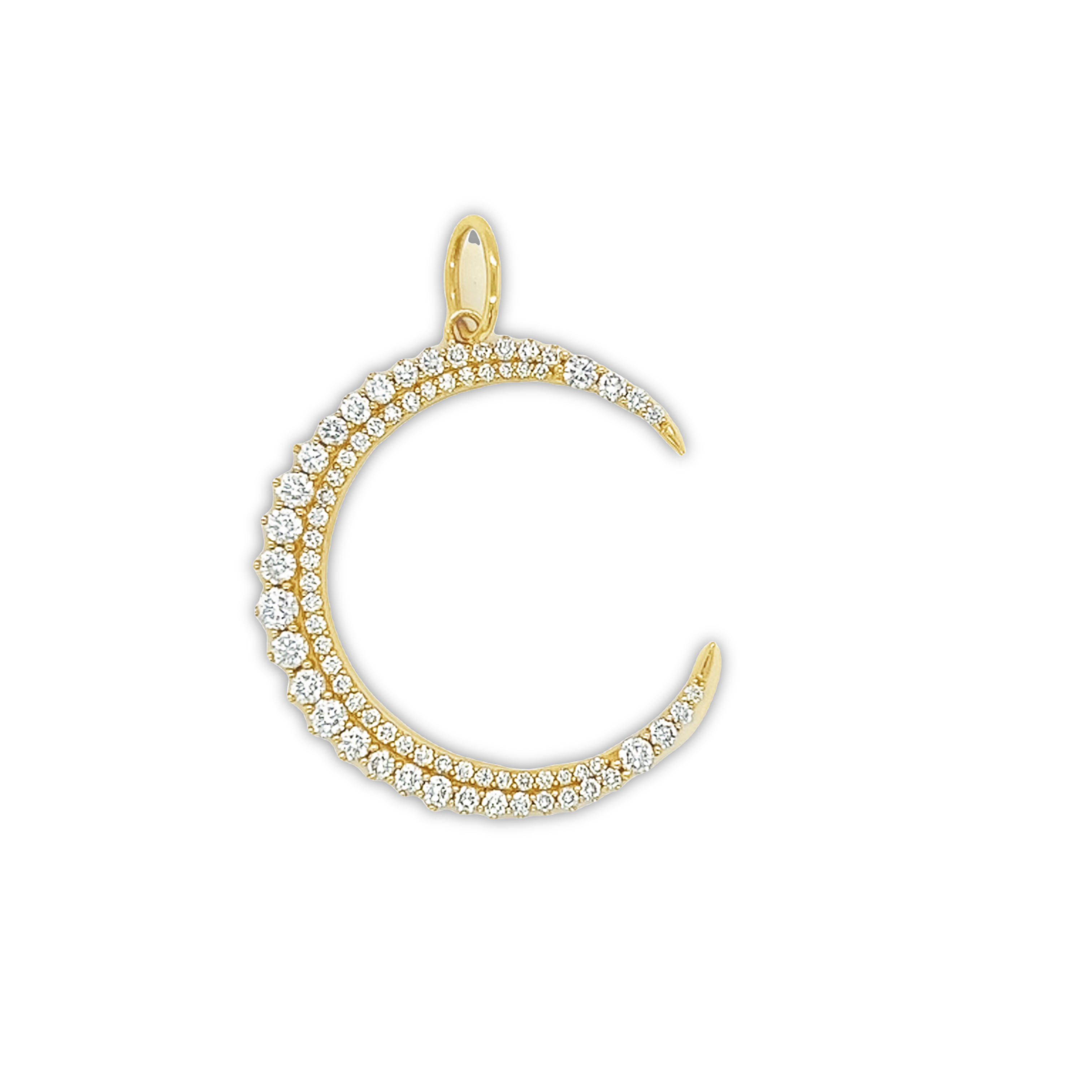 Featured image for “Large Diamond Crescent Moon Pendant”