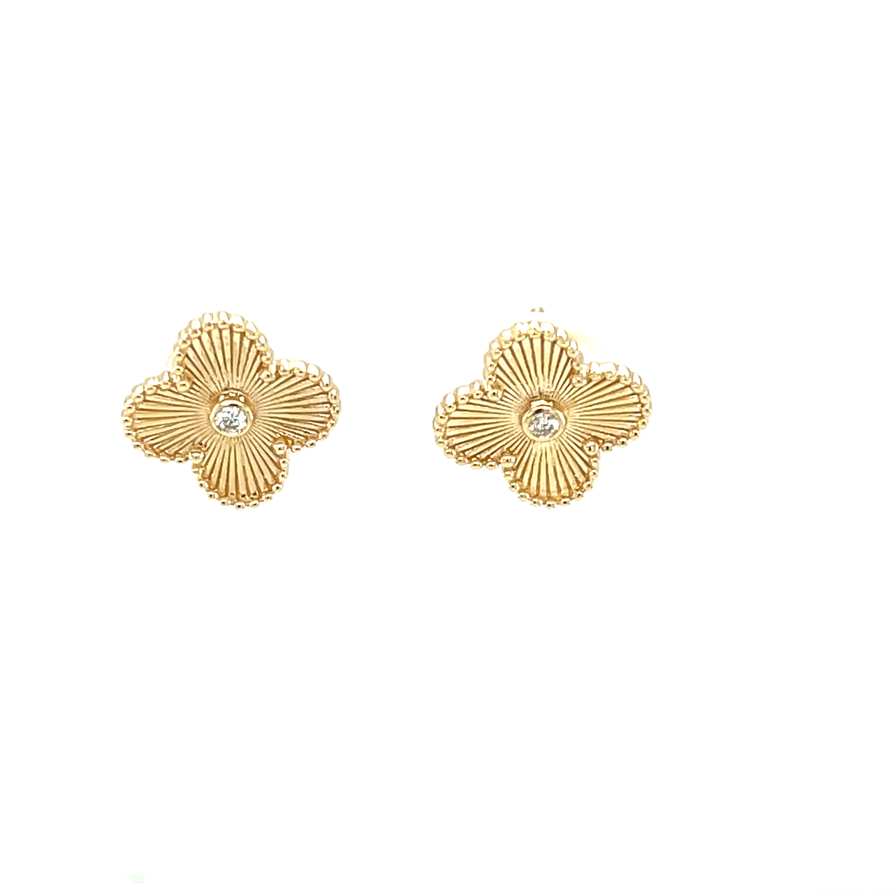 Featured image for “Corrugated Clover Stud Earrings”