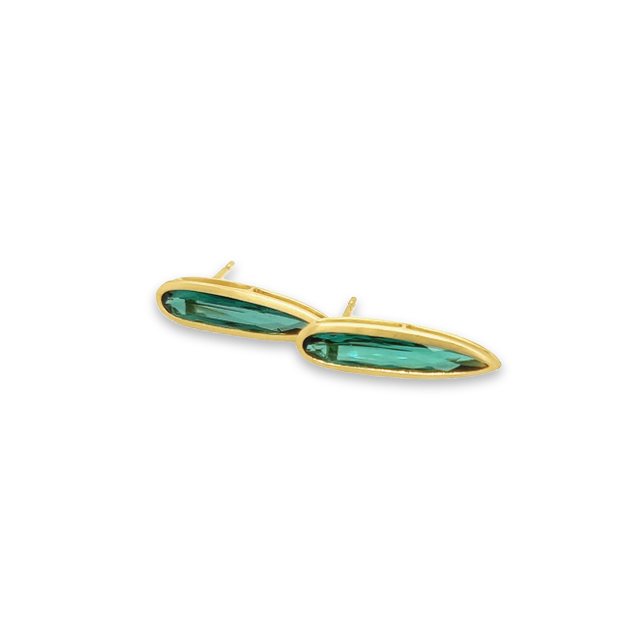 Featured image for “Stunning Green Tourmaline  Teardrop Earrings”