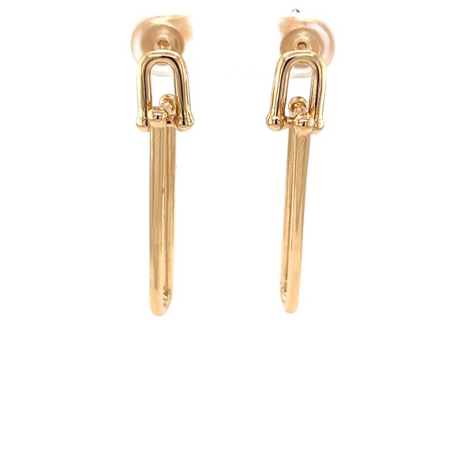 Featured image for “Pave Paperclip Earrings”