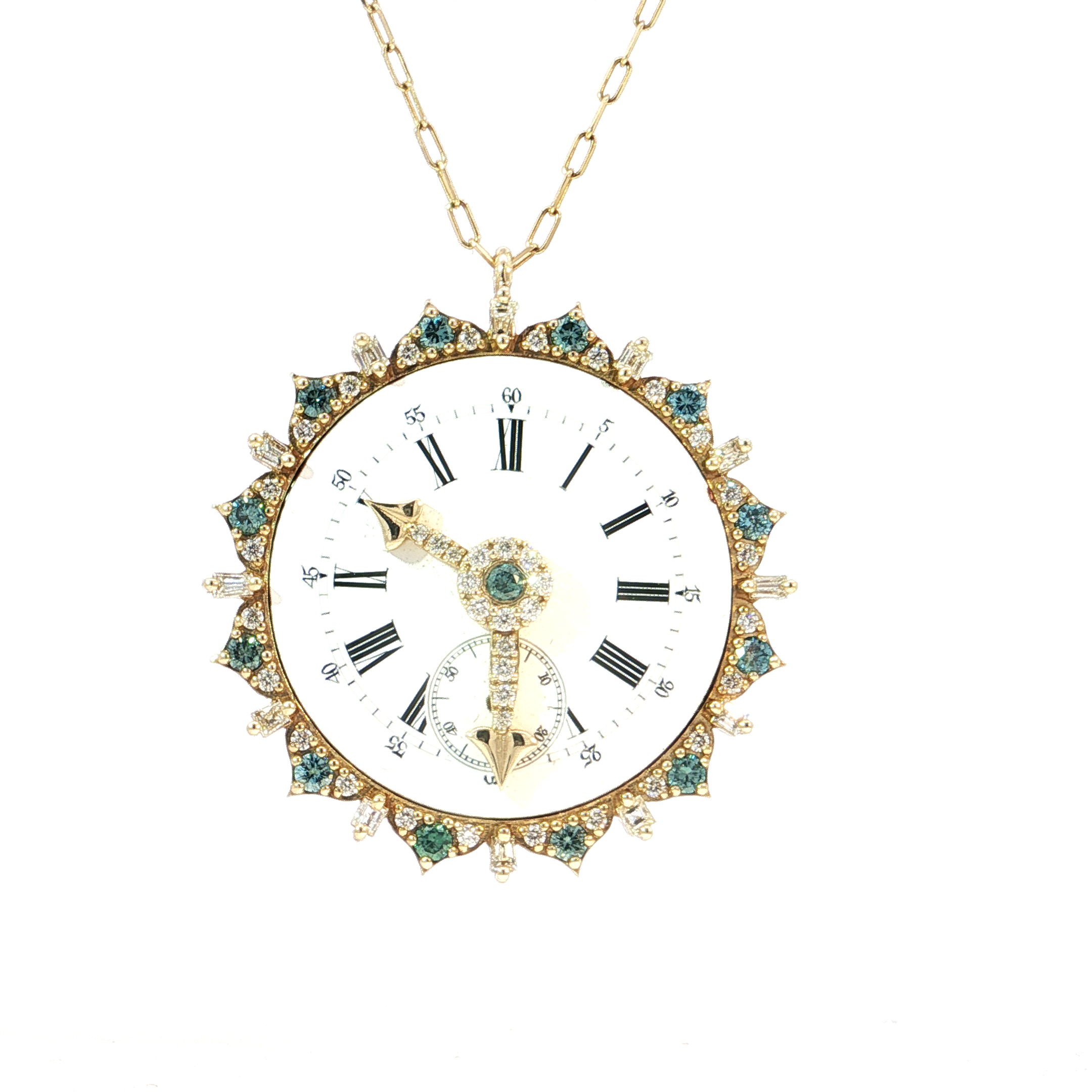 Featured image for “Vintage Watch Face with White and Blue Diamonds”