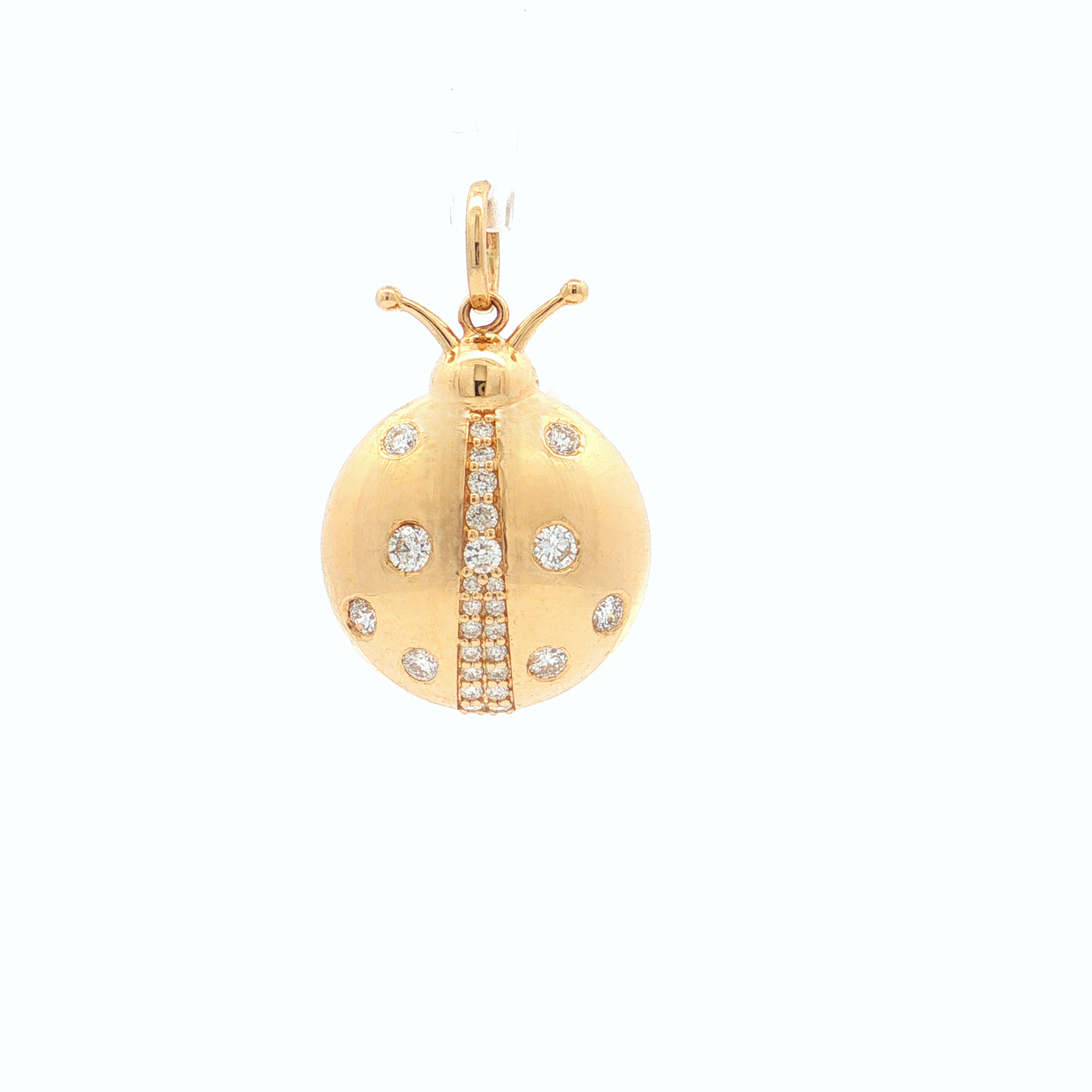 Featured image for “Yellow Gold Diamond Ladybug Pendant”